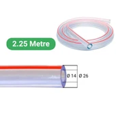 Melasty Süt Sağma Makinesi Üniversal Tekli Süt Hortumu (Ø14xØ26mm) (2,25M - Kesili) - 1