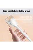 1 Adet Silikon Uzun Saplı Cam Şişe Bardak Kavanoz Matara Biberon Emzik Yağ Şişe Yıkama Fırçası - 2