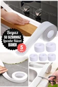 5 Adet 3.2 Metre PVC Su Geçirmez Lavoba Bandı  Kendinden Yapışkanlı Banyo Duvar Sızdırmazlık Bandı thumbnail 4
