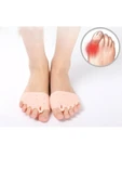 Ayak Parmak Ayırıcı 5 Parmak Makaralı Ayıran Gömlek Silikon Bunyon Hullux Valgus Çift - 6