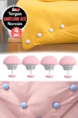 4 Adet Yorgan Kılıfı Sabitleyici Mantar Çarşaf Tutucu - Kolay Kurulum, Mükemmel  Kaliteli thumbnail 3