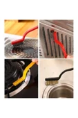 3 Adet Ocak Fırın Mangal Izgara Airfryer Temizliği Tel Pas Sökme Fırçası 3lü Yağ Temizleme Fırçası thumbnail 2