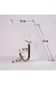 5 adet Kendinden Yapışkanlı Şeffaf Askı Metal Kancalı Askılık thumbnail 3