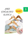 20 Adet Beyaz Askı Çoğaltıcı Kanca Elbise Kıyafet Askılık Klips Seti Dolap Düzenleyici Raf thumbnail 1