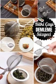 Bitki Çayı Demleme Süzgeci Çay İçin Çay Süzgeci – Kakao Pudra ve Şeker Eleği ile Çok Amaçlı Kullanım thumbnail 2