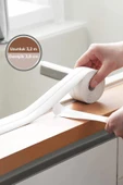 3.2M Banyo Küvet Mutfak Lavabo Su Sızdırmaz Bant Su Geçirmez Kenar Bandı Tamir Beyaz thumbnail 4