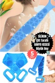 5 Adet Silikon Banyo TemizleyiCCİ 70 cm Silikon Sırt Kesesi – Çift Taraflı, Banyo Masajı ve CCİlt thumbnail 1