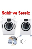 4lü Çamaşır Makinesi Altlığı Titreşim Sarsıntı Önleyici Kaydırmaz Stoper Sağlam Ayak sofra ve mutfak - 4