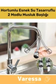 1 Adet Özel Seri Dayanıklı Spiral 360°Dönebilen Hortumlu Esnek Su Tasarruflu 2 Modlu Musluk Başlığı thumbnail 1