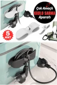 5 Adet Airfryer Kablo Toparlayıcı Sarma Küçük Ev Aletleri İçin Pratik Kablo Sarıcı Yanmaz Yapışkanlı - 3