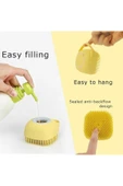 Banyo Duş Kesesi Sabun Duş Jeli Hazneli Masaj Fırçası Lif Kese Doldurulabilir Yıkama Fırçası thumbnail 3
