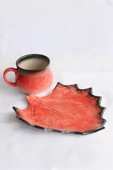 Sipahi Dut Yaprak Kırmızı Fincanı Seti 150 M - 3