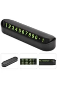 Araba Telefon Numarası Göstergesi Fosforlu Açılır Kapanabilir Numaratör Ön Torpido Üstü Araç Siyah thumbnail 1