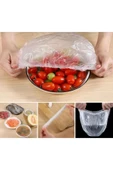 100 Adet Pratik Tazeliği Koruyan Tencere ve Tabak Bonesi | Çok Amaçlı Kapak Gıda Bonesi Strec Kapak thumbnail 2
