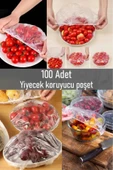 100 Adet Pratik Tazeliği Koruyan Tencere ve Tabak Bonesi | Çok Amaçlı Kapak Gıda Bonesi thumbnail 1