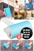 5 Adet Yıkanabilir Kedi Tüy Toplama ve Köpek Tüy Toplama Toz Pratik Toplama Rulosu Aparatı thumbnail 6