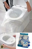50 Adet Kullan At Klozet Örtüsü Klozet Poşeti Klozet Kapak Örtüsü Dispenseri thumbnail 1