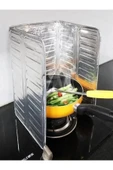 4 Adet Katlanır Ocak Arkası Yağdan Koruyucu - Kolay Temizlenir Piknik Tüp Rüzgar Koruyucu Levha thumbnail 5