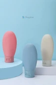 3 Adet Seyahat Tipi Doldurulabilir Krem Şampuan Şişe Seti Krem Kutusu 60 Ml - 1