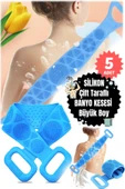 5 Adet Peeling Fırçası Gaggani Jeli Unisex Lekeleri Çıkartan Duş Banyo Sırt Kesesi Banyo Lif thumbnail 2