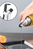 3Lü Kapaklı Yağ Tıpası Yağdanlık Şişe Ucu Yağlık Sirkelik Sosluk Şişe Başlığı Damlatmaz thumbnail 4