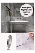 1 ADET Gri Fayans Arası Yapışkanlı Şerit Bant Derz Bandı 1 Cm 50 Metre thumbnail 1