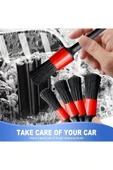 5'li Kaliteli Farklı Boyutlarda Oto Detay Fırça Seti 5 Adet Oto Araba Yıkama Klima Temizleme Fırçası thumbnail 3