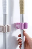 4 Adet Yapışkanlı Pratik Mop Temizlik Fırçası Tutucu Şemsiye Tutucu Fırça Kepçe Tutucu thumbnail 2