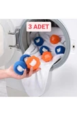 3 Adet Temizlenebilir Yuvarlak Yumuşak Çamaşır Makinesi Tüy Toplama Topu - 1