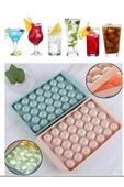 2.5 cm Çap Yuvarlak Buz Küpü Yapma Tepsisi 33 Bölmeli Küre Top Buz Kalıbı Küplü Buzluk 20x12 cm thumbnail 3