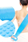 Banyo Sırt Kesesi Çift Taraflı Silikon Duş Lifi Fırçası thumbnail 4