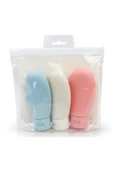 2 x 3 Lü Set Seyahat Tipi Doldurulabilir Krem Şampuan Kutusu - 4