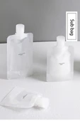 3 Adet 100ml Krem Şampuan Kabı Tekrar Kullanılabilir Set, Seyahat Seti, Çok Amaçlı Kap - 5