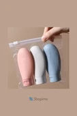 3 Adet Seyahat Tipi Doldurulabilir Krem Şampuan Şişe Seti Krem Kutusu 60 Ml - 2