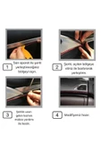 Araba Oto Dekorasyon Şeridi Kauçuk Elastik Kolay Kurulum 5 Metre Şerit Bant Gümüş Renk thumbnail 5