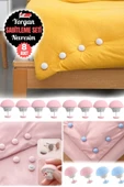 8 Adet Mantar Yorgan Tutucu Klips Seti - Dayanıklı ve Estetik Çözüm Yorgan Kılıfı Düzenleyici thumbnail 3
