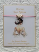 100 Adet Kişiye Özel Gül İnci Model Düğün Nikah Nişan Söz Kına Hatırası Dağıtmalık Hediyelik Bileklik thumbnail 1