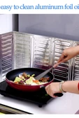 Ocak Yağ Sıçrama Koruyucu Katlanır Alüminyum Levha -Kolay Silinir Piknik Tüpü Rüzgar Önleyici Panel thumbnail 6