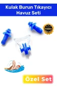 Özel Gürültü Azaltan Su Bloke Eden Silikon Yüzücü Su Geçirmez Deniz Kulak Burun Tıkayıcı Havuz Seti thumbnail 1