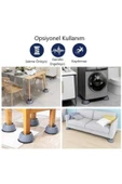 Gürültü Engelleyici Ve Kaymaz Titreşim Önleyici Kauçuk Ayak Pedleri 4'lü Çamaşır Makinesi Stoper thumbnail 3
