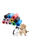 Pati Desenli Kedi Köpek Kaka Poşeti Torbası 4 Adet Toplam 60 Adet 4 Rulo Dışkı Kaka Poşet thumbnail 2