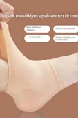Rahatlatıcı Nemlendirici Silikon Topuk Çorabı Çatlak Ve Topuk Ağrısı Önleyici Ayak Bakım Masaj Çorap - 3