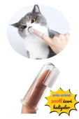Kedi Silikon Diş Kaşıyıcı Parmak Diş Fırçası Kutulu 1 Adet - 1
