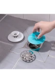 Pratik Süzgeçli Silikon Lavabo Ve Küvet Yuvarlak Lavabo Tıkacı Gider Tıkacı Banyo Evye Kapağı thumbnail 2
