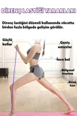 Pilates Direnç Lastiği Jimnastik Spor Lastik Egzersiz Evde Spor thumbnail 5
