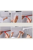Pratik Hareketli 10 Kancalı Kendinden Yapışkanlı Askı 40cm Çok Amaçlı Kanca Askı thumbnail 4
