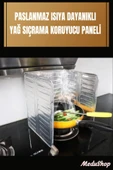 Ocak Kenarı Yağ Koruyucu Alüminyum Levha-Mangal Rüzgar Kesici-Lavabo Su Sıçrama Önleyici thumbnail 1