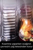 Ocak Fırın Arkası Yağ Sıçrama Koruyucu Katlanır Alüminyum Levha Rüzgar Önleyici Panel Folyo Plaka thumbnail 4