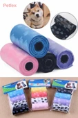 Evcil Hayvan Kedi Köpek Dışkı Poşeti Kaka Toplama Rulosu Torbası 4 Paket thumbnail 2