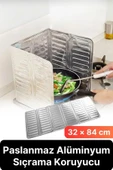 Ocak Fırın Arkası Yağ Sıçrama Koruyucu Katlanır Alüminyum Levha Rüzgar Önleyici Panel Folyo Plaka thumbnail 1